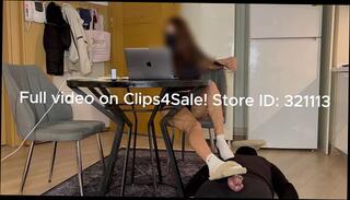 Video 1664981403: feet humiliation, cage femdom, cage foot, amateur feet, belt femdom, feet hd
