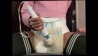 Video 1624728953: femboy solo cum, amateur femboy solo, diaper fetish, solo orgasm cum, solo vibrator orgasm, solo male cum, diaper lover, 60fps amateur