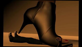 Video 1362119565: 3d foot, 3d feet, giantess foot crush, trampling foot