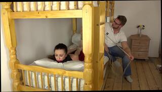 Video 930128575: milf bound gagged, bdsm rope bondage, tie bound gagged, bound gagged brunette, mouth gag bondage, boobs gagging, slutty milf, gagged damsel, gagged babysitter, gag stuffed, bed gagged, nice bondage