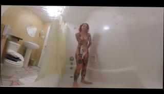 Video 1515165595: scarlett storm, pov solo, pov striptease, virtual pov, shower pov, redhead pov, pov tattooed