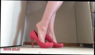 Video 1455880803: nylons shoeplay feet, nylon feet foot, pov nylon foot, nylon foot fetish, foot fetish solo, amateur pov foot, nylon feet high heels, old foot fetish, female foot fetish, foot fetish young, sexy red heels