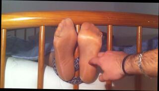 Video 152116201: nylon feet foot, nylon stockings foot fetish, girls nylon foot, nylon foot tickle, friends foot fetish, foot fetish hd, straight foot