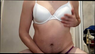 Video 1592080425: crossdresser bukkake, solo uncut, pants cum