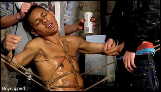 Video 1562900604: twink interracial threesome, interracial gay twink, interracial threesome blowjob, gay twink bdsm, gay twink fetish, twink gay hunks, interracial action, interracial team, bound, humiliation, cocks one mouth, cock shoved, three cocks