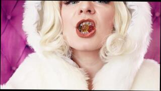Video 1590012903: blonde milf model, vore pov, vore fetish, milf solo female, vore swallowed, bear vore, mouth lips fetish, hot milf
