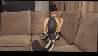 Video 516443004: hairy femdom, hairy brunette teen, goth goddess, goddess boots