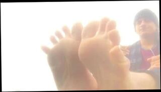 Video 223688201: gay man feet, park feet, bare feet