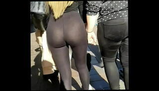 Video 1219093665: booty ass, candid booty, candid ass leggings, asses hot legs, hot blonde ass