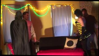 Video 34951104: 3some fucked hard, angel fucked hard, halloween fuck, group sex
