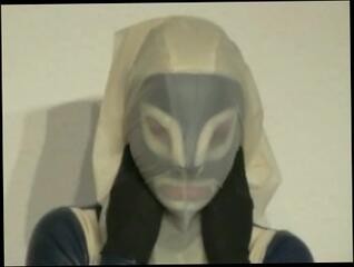 Video 1121949803: latex catsuit girl, fetish girls latex, latex catsuit mask, latex solo, solo amateur girls, amateur solo female, catsuit play, white catsuit