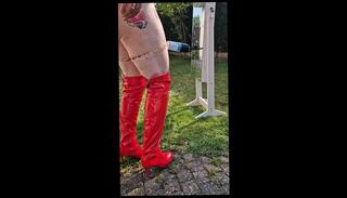 Video 1650102433: solo slut toying, solo male sex toy, amateur slut solo, solo amateur cum, solo amateur cumshot, high heels solo, solo tattoo male, slut dressed, man slut