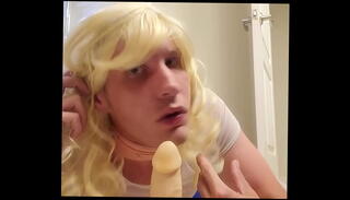 Video 1596144205: sissy sucks dildo, sissy humiliation