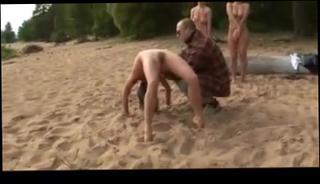 Video 714008704: slave threesome, tits teen threesome, small tits slave, beach threesome, nude beach, three college girls, girl train