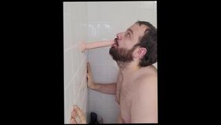 Video 1611132993: dildo deep throat gagging, chubby gay dildo, solo amateur dildoing, chubby bear solo, chubby male solo, blowjob deep throat gag, chubby daddy bear, gagging head