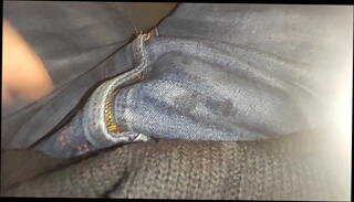 Video 1544771945: pee jeans wetting, car pee, park pee, public outdoor peeing