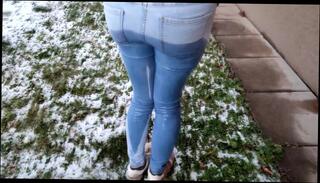 Video 1576747873: piss pee jeans, pissing peeing wetting, solo female pissing, soaking wet piss, amateur public piss, street pee, sexy tight jeans