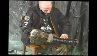 Video 1545599301: skinny male solo, skinny feet, solo jerk cum, solo jerk cumshot, solo jerk gay, solo amateur jerking, solo handjob cum, boots feet, military feet, solo leather