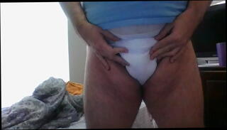 Video 1595868145: diaper pee, pissing diapers, wet diaper, peeing standing, ejaculates wet