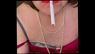 Video 1655748705: slut smoking fetish, lingerie fetish, nipple play