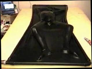 Video 163234301: latex vacuum bed, vacuum bondage, softcore bondage, latex amateur, bondage straight
