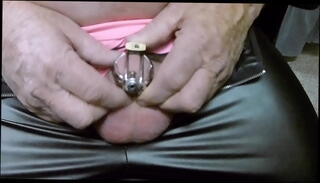 Video 1521354405: caged sissy, cage femdom, sissy crossdresser, urethral sissy, closeup