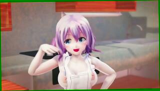 Video 1659210825: 3d toons, anime toon, 3d dance, short haired girl, striptease dance