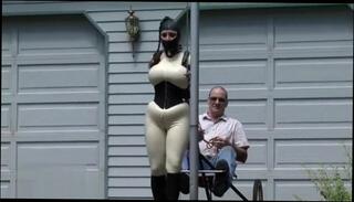 Video 798444104: latex bdsm fetish, tight catsuit, white catsuit, cosplay latex, latex lingerie