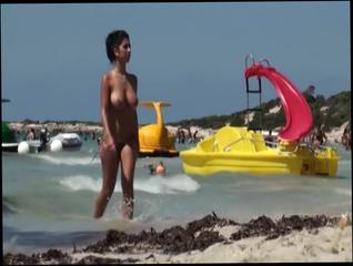 Video 887449504: beach voyeur, outdoor voyeur, babe topless, two topless, two european babes