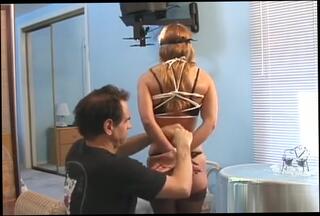 Video 868896404: latex bdsm fetish, bound dude, latex brunette