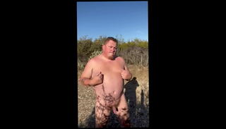 Video 1257030895: chubby daddy bear, gay chubby bear, chubby masturbation, chubby exhibitionist, bear cum, daddy outside