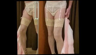 Video 1607187475: heels crossdressing stockings, crossdresser wears