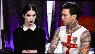 Video 1068671704: tattooed goth teen, high heels teen, tattooed brunette teen