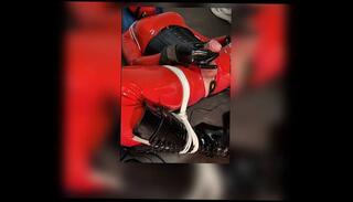 Video 1663883973: fetish latex catsuit, latex fetish bondage, gagged latex, bound gagged, latex domination, latex solo, solo big dick cumshot, amateur solo big tits, big dick solo male, latex corset, bondage stimulation, stimulation cum