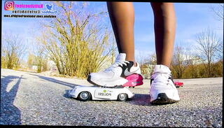 Video 1150037065: girl shoeplay, girl toying, girl trample