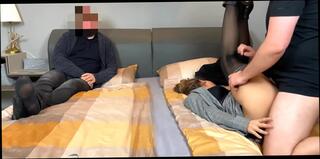 Video 1587537154: doggy style threesome, amateur wife doggy style, amateur doggy orgasm, amateur threesome cumshot, french amateur threesome, lingerie doggy style, doggy style female, femme masturbation