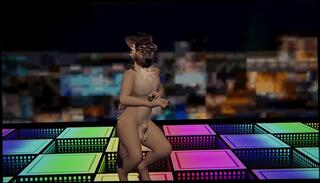Video 1653799533: cartoon furry, furry solo, solo gay amateur, solo gay male, furry dog, dancing naked