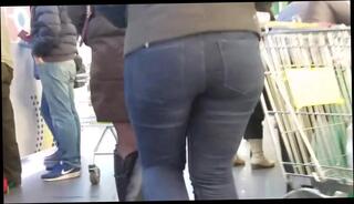 Video 787782404: bbw voyeur, voyeur close, brunette voyeur, nice big round ass, nice jeans ass