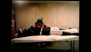 Video 1612014825: bondage ball gag, bondage rope tied, cuffed bondage, shemale bondage, self bondage, shemale skirt
