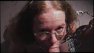 Video 803379101: submissively blows, big cock humiliation, straight humiliation, chained, blows cock nicely, blows nerd