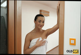 Video 1567727144: dick shower, old dick, brunette czech teen, brunette european teen, european teen hd