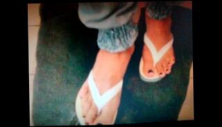 Video 47398545: flip flop foot job, femdom foot job, double foot job, double amputee, amateur foot job, giantess foot job, nurse foot job