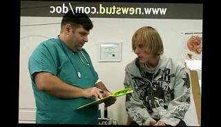 Video 15332215: doctor physical exam gay, doctor hospital, college boy physicals