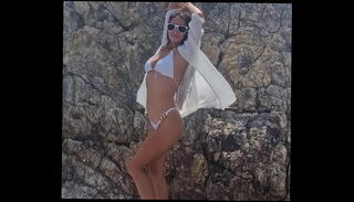 Video 1619438075: bikini beach, white bikini, sexy beach babe, beautiful sexy women, cute sexy babe, sexy babe outdoor, sexy petite babe, babe flashing outdoor, babe public flashing