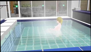 Video 1617924385: hentai anime cartoon, anime toon, anime woman, anime public, japanese anime, anime blonde, woman bathing