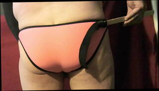 Video 1656546105: strap punishment, ass strap, bikini ass, belt strap, shorts bikini, bare ass