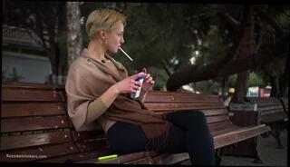 Video 1579406994: smoking fetish solo, teen smoking fetish, solo teen female, girl smoking cigarette, blonde short haired girl, girl cut