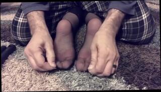 Video 804227304: wife's nylon feet, feet toes tickled, foot fetish stockings, foot fetish hd, cuffed feet