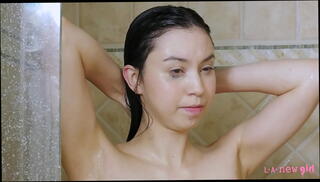 Video 1609347085: teen takes hot shower, super hot teen, hot japanese teen