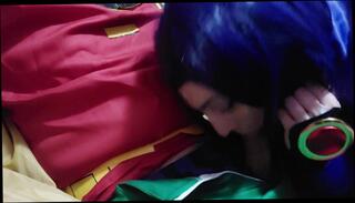 Video 1587213363: amateur teen babe blowjob, big tits amateur babe, amateur cosplay teen, big tits babe playing, beast boy, big tits raven